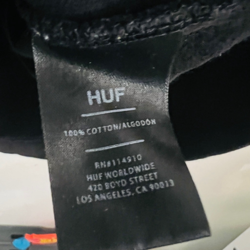 HUF Men's Black/Pink/Blue Long Sleeve Sweater Size Large - Picture 5 of 6